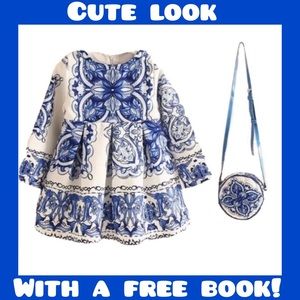 Brand New Girls Dress And Matching Purse